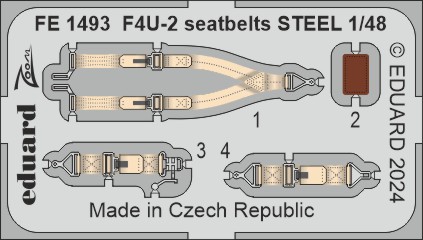 Detailset Vought F4U-2 Corsair Seatbelts (Hobby Boss)  FE1493