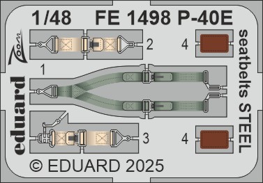 Detailset P40E Warhawk Seatbelts (Eduard) FE1498