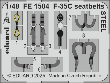 Detailset F35C Lightning II Seatbelts (Tamiya) FE1504