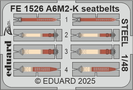 Detailset Mitsubishi A6M2-K Zero Seatbelts (Eduard) FE1526