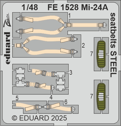 Detailset Mil Mi24A Hind Seatbelts (Trumpeter) FE1528