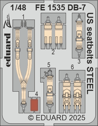 Detailset Douglas DB7 Boston III US Seatbelts (Hong Kong Models) FE1535