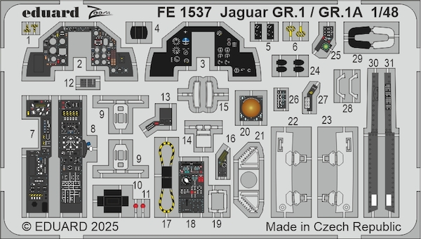 Detailset Jaguar GR1/GR1a Interior (Airfix) FE1537