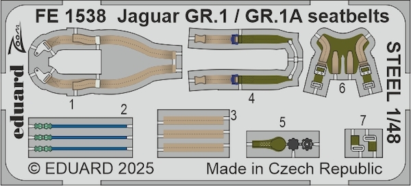 Detailset Jaguar GR1/GR1a Seatbelts (Airfix) FE1538