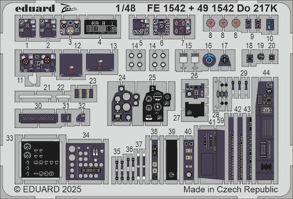Detailset Dornier Do217K Interior(ICM)  FE1542