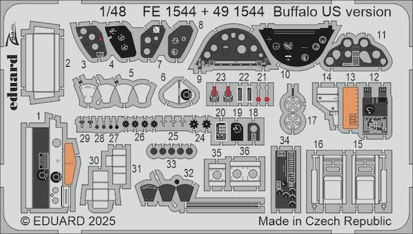Detailset F2A Buffalo - US Version Interior (Tamiya) FE1544