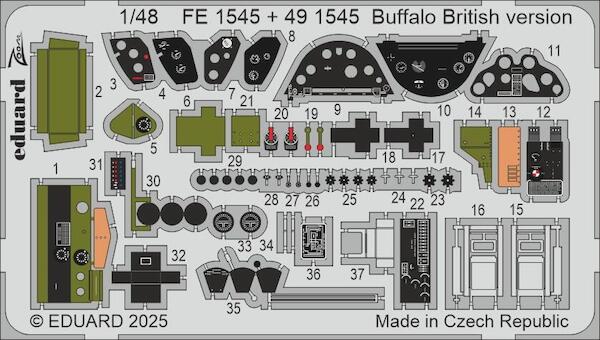 Detailset F2A Buffalo - British Interior (Tamiya)  FE1545