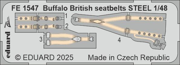 Detailset F2A Buffalo - British Version Seatbelts (Tamiya)  FE1547