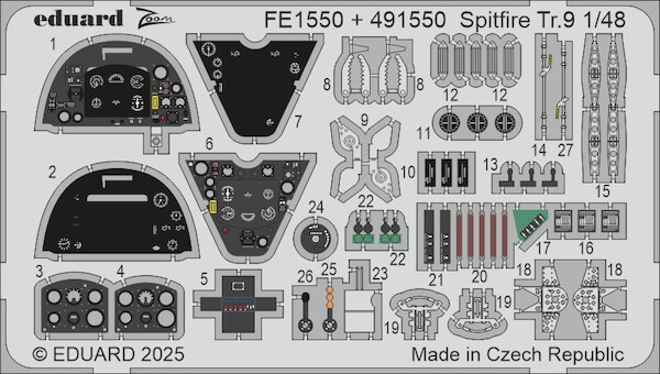 Detailset Spitfire Tr9  Interior (Airfix)  FE1550