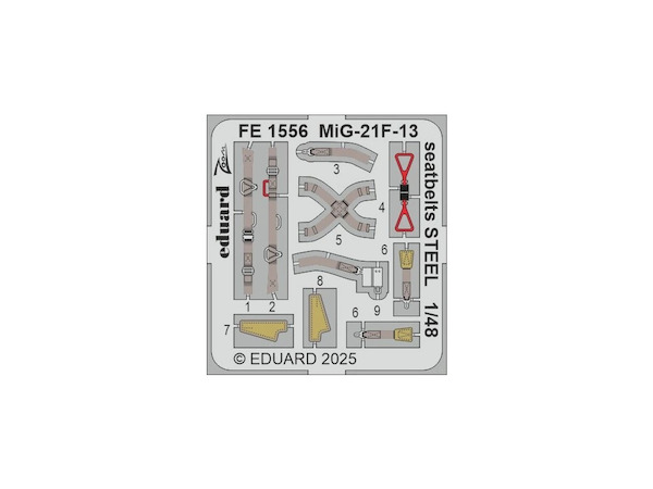 Detailset Mikoyan MiG21F-13  Seatbelts (Eduard - Weekend)  FE1556