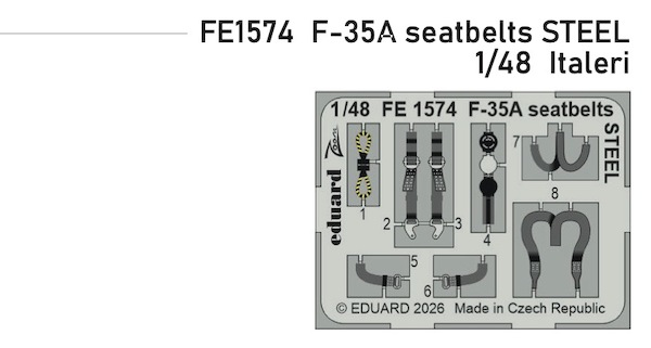 Detailset F35A Lightning II Seatbelt (Italeri)  FE1574
