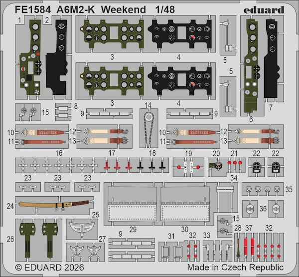Detailset Mitsubishi A6M2-K (Eduard - Weekend)  FE1584