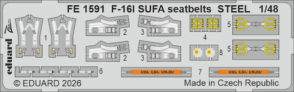 Detailset F16I SUFA Seatbelts (Kinetic)  FE1591