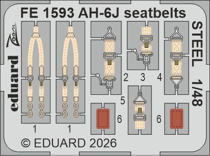 Detailset AH6J Seatbelts (ICM) FE1593
