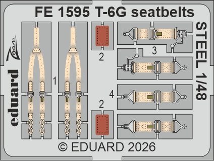 Detailset T6G Texan Seatbelts (Italeri) FE1595