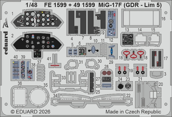 Detailset Mikoyan MiG-17F GDR - Lim 5) interior (Kinetic / Ammo) fe1599