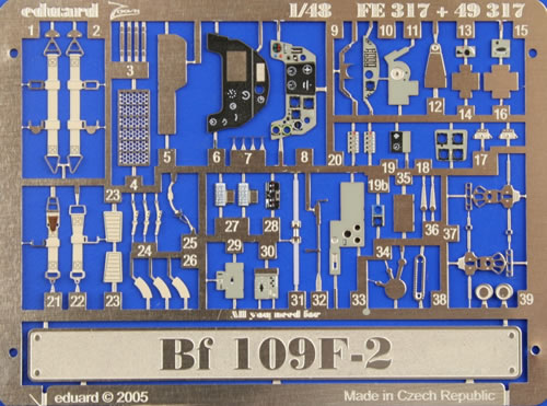 Detailset Messerschmitt BF109F-2 (Hasegawa) FE317