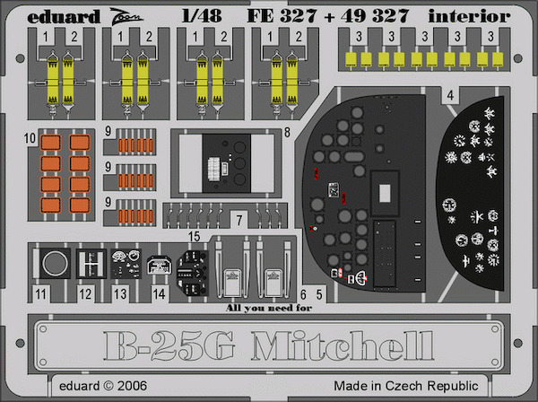Detailset B25G Mitchell (Accurate Miniatures) FE327
