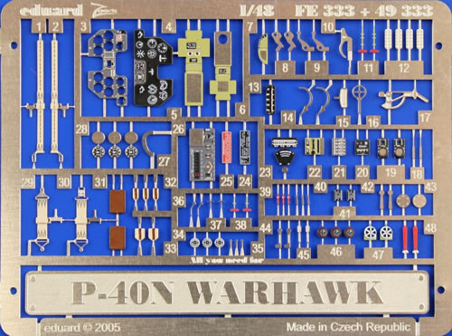 Detailset P40N Warhawk (Hasegawa)  FE333
