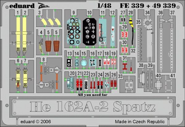 Detailset Heinkel He162A-2 Spatz (Tamiya)  FE339