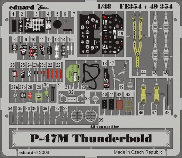 Detailset Republic P47M Thunderbolt (Tamiya)  FE354