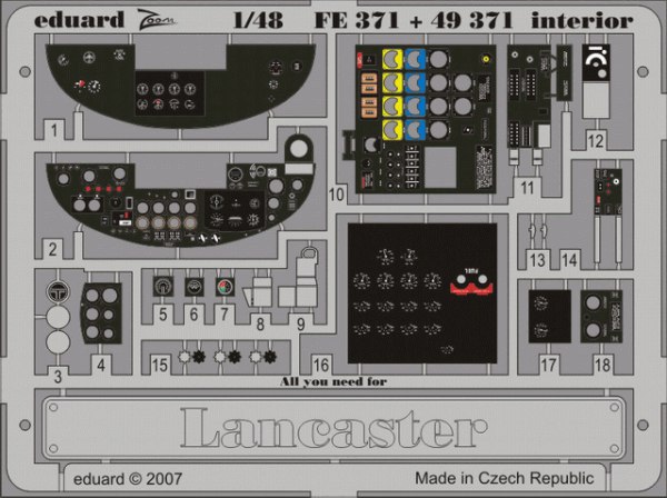 Detailset Avro Lancaster Interior (Tamiya)  FE371