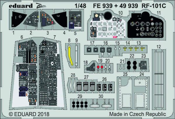 Detailset RF101C Voodoo Interior (Kitty Hawk)  FE393