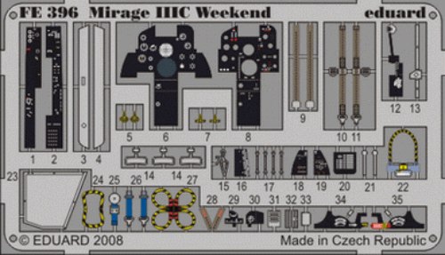 Detailset Mirage IIIC weekend (Eduard) FE396