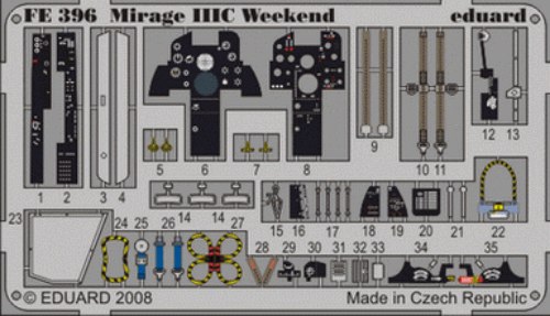 Detailset Mirage IIIC weekend (Eduard)  FE396