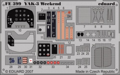 Detailset Yakovlev Yak3 (Eduard)  FE399