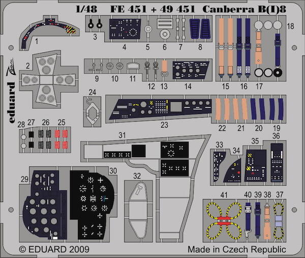 Detailset Canberra B1(8) Self adhesive (Airfix) FE451