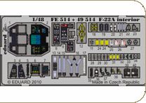 Detailset F22A Raptor Interior Self Adhesive (Hasegawa) FE514