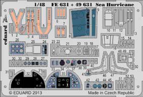 Detailset Hawker Sea Hurricane Self Adhesive (Italeri)  FE631
