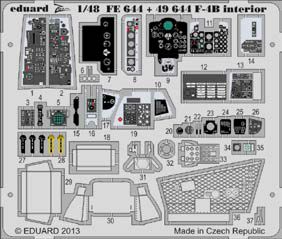 Detailset F4B Phantom Interior Self Adhesive (Academy) FE644