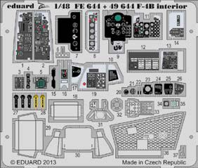 Detailset F4B Phantom Interior Self Adhesive (Academy)  FE644