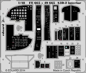 Detailset Douglas A3D-2 Skywarrior Interior Self Adhesive (Trumpeter) FE665