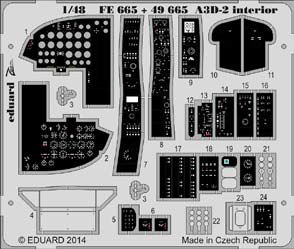 Detailset Douglas A3D-2 Skywarrior Interior Self Adhesive (Trumpeter)  FE665