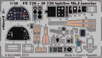 Detailset Spitfire MKI Interior Self Adhesive (Airfix) REISSUE FE720