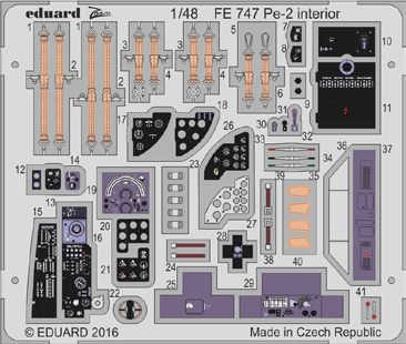 Detailset Petlyakov Pe2 Interior (Zvezda)  FE747