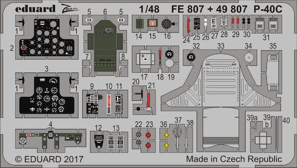 Detailset P40C Warhawk (Bronco)  FE807