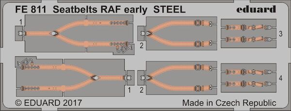 Detailset Seatbelts RAF early - STEEL-  FE811