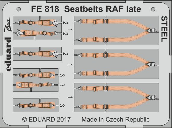 Detailset Seatbelts RAF Late - STEEL- FE818