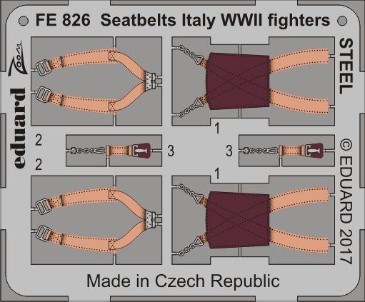 Detailset Seatbelts Italy Fighter WWII -STEEL-  FE826