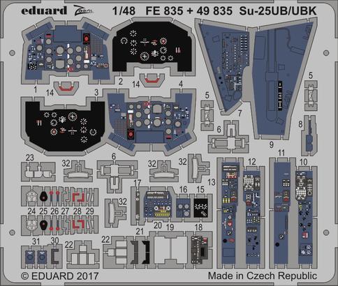 Detailset Sukhoi Su25UB/UBK Frogfoot Interior (Smer,KP)  FE835