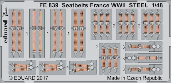 Detailset Seatbelts France WWII -STEEL- FE839