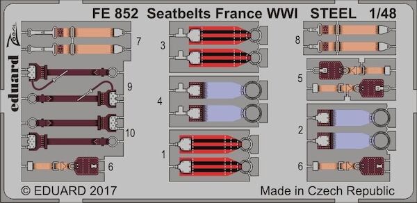 Detailset Seatbelts France WW1  FE852