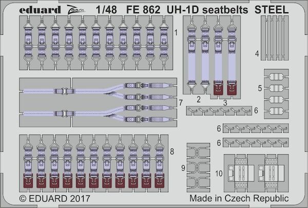 Detailset Bell UH1D Huey Seatbelts (Kitty Hawk)  FE862