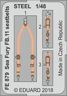 Detailset Sea Fury FB11 Seatbelts set (Airfix)  FE879