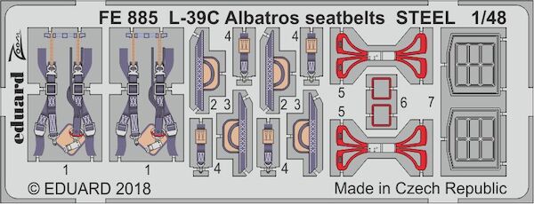 Detailset L39C Albatros Seatbelts -Steel- (Trumpeter)  FE885