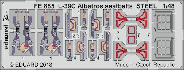 Detailset L39C Albatros Seatbelts -Steel- (Trumpeter) FE885